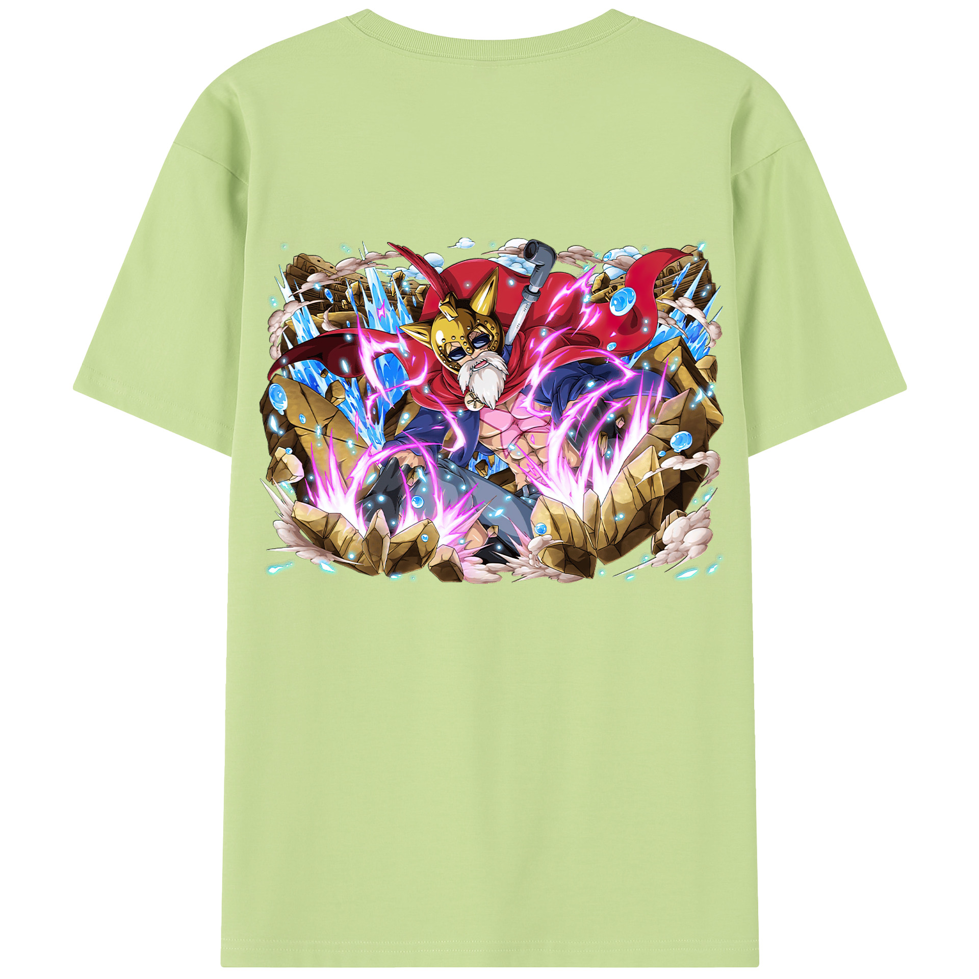 ワンピース モンキー・D・ルフィ ONE PIECE Monkey D. Luffy 綿100％半袖Tシャツ（背面プリント）